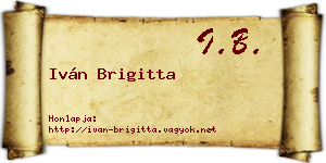 Iván Brigitta névjegykártya