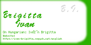 brigitta ivan business card